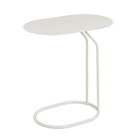 Mesa Auxiliar Lateral Metálica Beige 45x28x49 cm