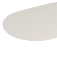Mesa Auxiliar Lateral Metálica Beige 45x28x49 cm