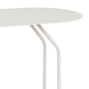 Mesa Auxiliar Lateral Metálica Beige 45x28x49 cm