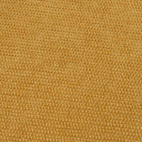 Puff taburete redondo tapizado en chenilla mostaza de 40x45 cm