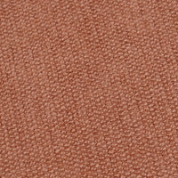 Puff taburete redondo tapizado en chenilla naranja de 40x45 cm