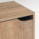 Estantería cubo 2 puertas de madera color natural de 120x30x29 cm