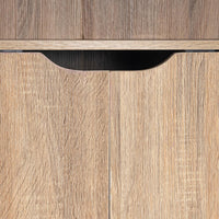 Estantería de puerta de madera marrón de 119x29x59 cm