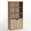 Estantería de puerta de madera marrón de 119x29x59 cm