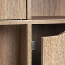 Estantería de puerta de madera marrón de 90x29x89 cm