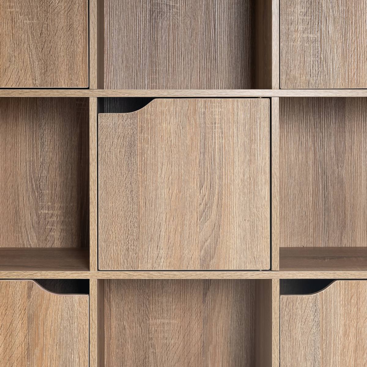 Estantería de puerta de madera marrón de 90x29x89 cm