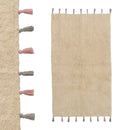 Alfombra de Algodon Beige Lavable 150x90 cm