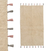 Alfombra de Algodon Beige Lavable 150x90 cm