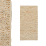 Alfombra de polialgodón beige de 140x70 cm con gramaje 1500 gr/m2