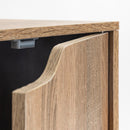 Estantería Cubo 2 puertas de madera color natural de 60x60x29 cm