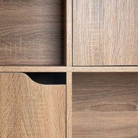 Estantería Cubo 2 puertas de madera color natural de 60x60x29 cm
