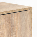 Estantería Cubo 2 puertas de madera color natural de 60x60x29 cm