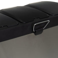Papelera de reciclaje de 3x8 litros de acero inoxidable