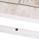 Tapa abatible para cuadro eléctrico marco blanco texto decorativo
