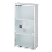 Armario Botiquin de Acero Inoxidable y Cristal 30x12x60 cm