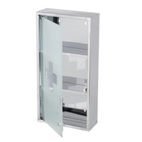 Armario Botiquin de Acero Inoxidable y Cristal 30x12x60 cm