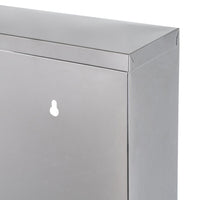 Armario Botiquin de Acero Inoxidable y Cristal 30x12x60 cm