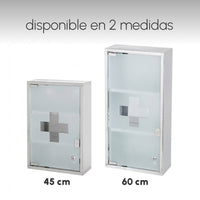 Armario Botiquin de Acero Inoxidable y Cristal 30x12x60 cm