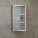 Armario Botiquin de Acero Inoxidable y Cristal 30x12x60 cm