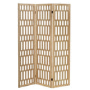 Biombo de madera de paulonia con diseño de hexágonos de 120x170 cm