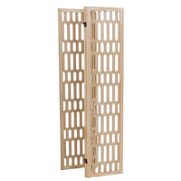 Biombo de madera de paulonia con diseño de hexágonos de 120x170 cm
