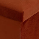 Puf arcón plegable color rojo para almacenaje con tapa de 38x38x38cm