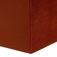 Puf arcón plegable color rojo para almacenaje con tapa de 38x38x38cm