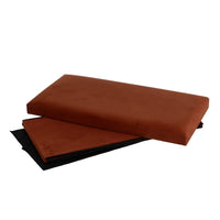 Puf arcón plegable color rojo para almacenaje con tapa de 76x38x38cm