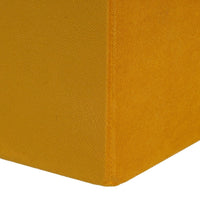 Puf arcón plegable color amarillo para almacenaje con tapa de 38x38x38cm