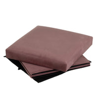 Puf arcón plegable color malva para almacenaje con tapa de 38x38x38cm