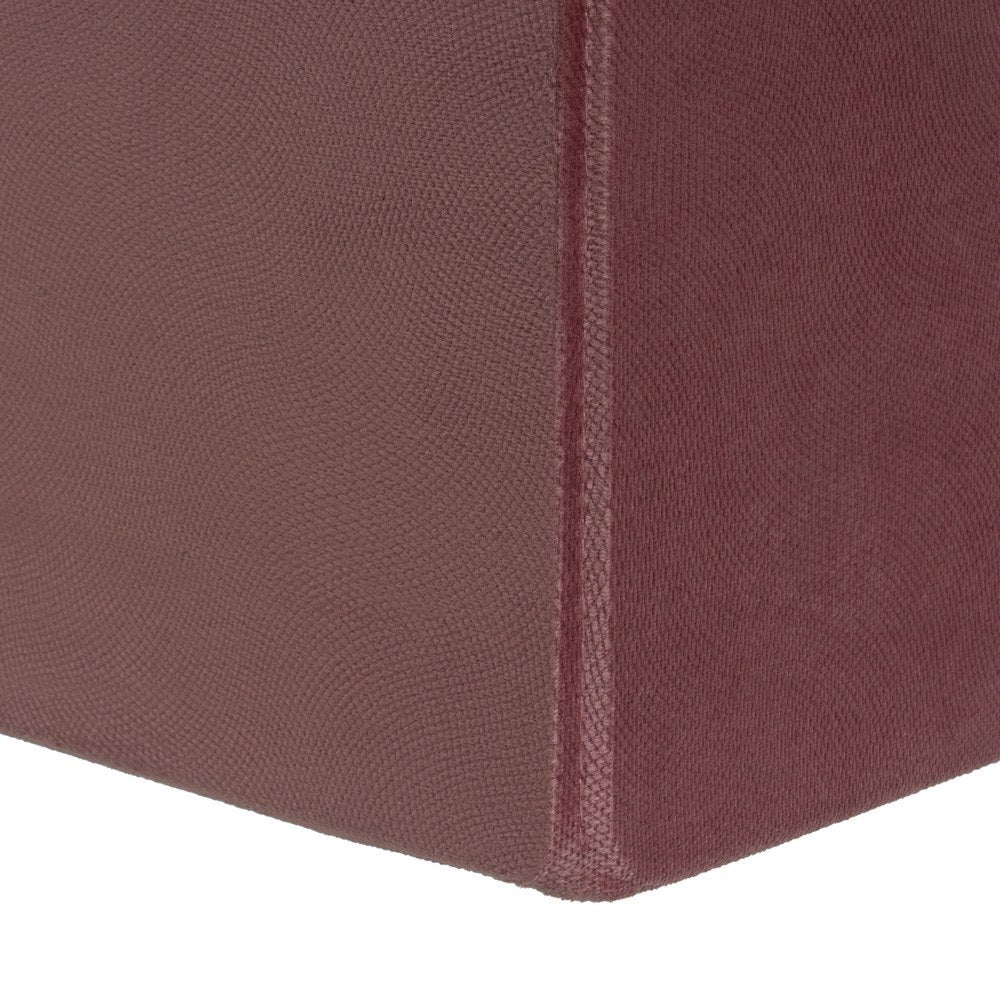 Puf arcón plegable color malva para almacenaje con tapa de 76x38x38cm