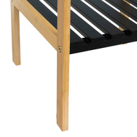 Estanteria de Bambú y Negro con 3 Baldas 34x33x80 cm