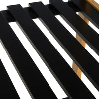 Estanteria de Bambú y Negro con 4 Baldas 34x33x110 cm