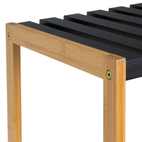Estanteria de Bambú y Negro con 4 Baldas 34x33x110 cm