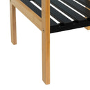 Estanteria de Bambú y Negro con 4 Baldas 34x33x110 cm