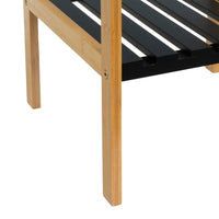 Estanteria de Bambú y Negro con 4 Baldas 34x33x110 cm