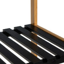 Estanteria de Bambú y Negro con 5 Baldas 34x33x140 cm