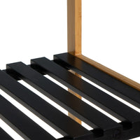 Estanteria de Bambú y Negro con 5 Baldas 34x33x140 cm