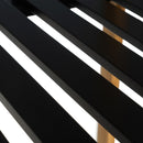 Estanteria de Bambú y Negro con 5 Baldas 34x33x140 cm