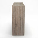 Consola Cube color roble con estante inferior de 90x30x75 cm