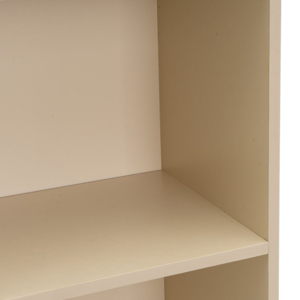 Estantería Mei de 3 baldas beige de 30x24x80 cm en tablero laminado hpl