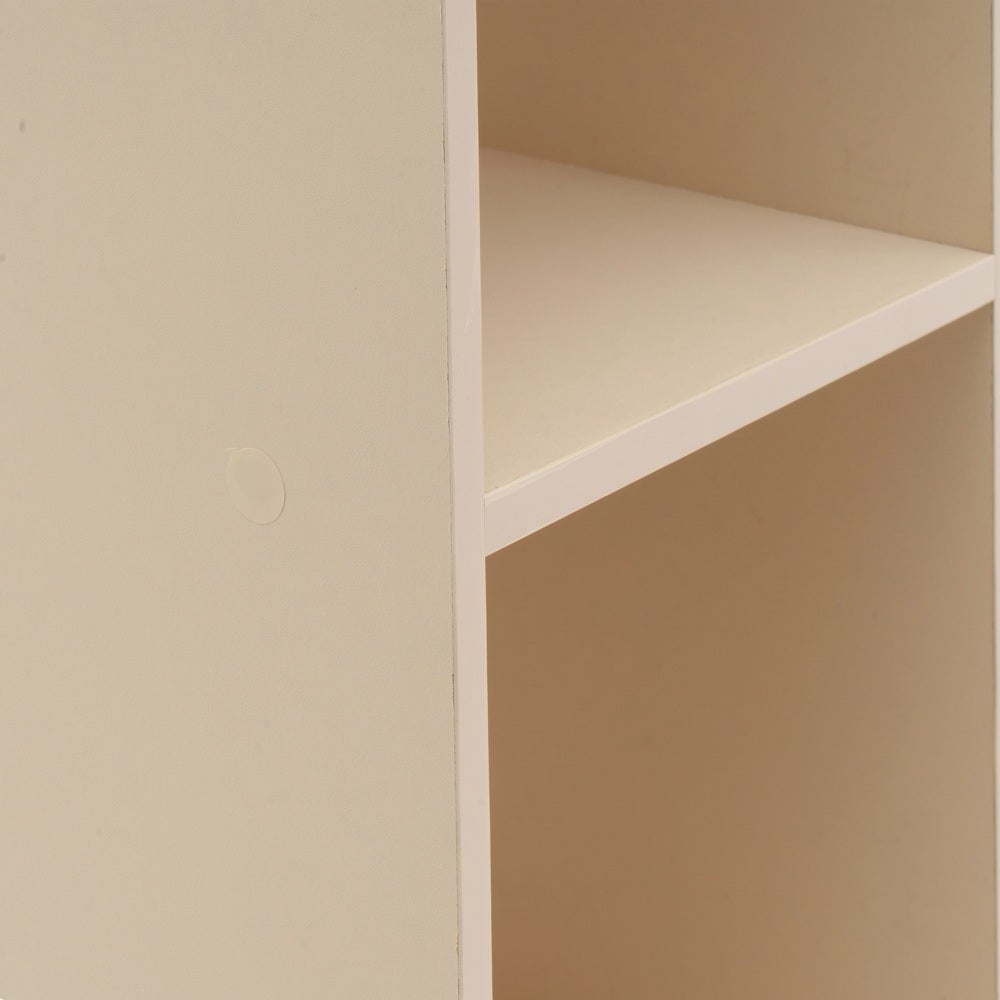 Estantería Mei de 3 baldas beige de 30x24x80 cm en tablero laminado hpl