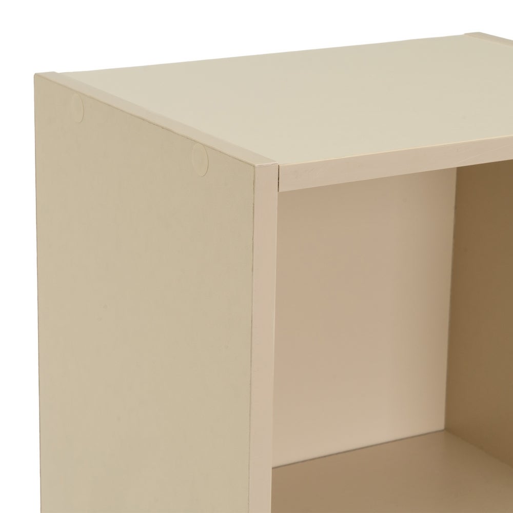 Estantería Mei de 3 baldas beige de 30x24x80 cm en tablero laminado hpl