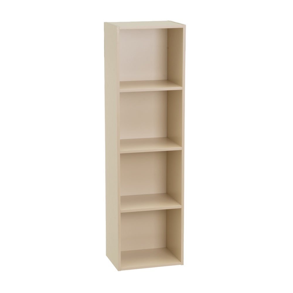 Estantería Mei de 4 baldas beige de 30x24x106 cm en tablero laminado hpl
