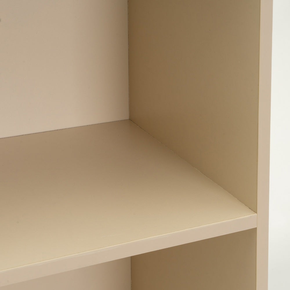Estantería Mei de 4 baldas beige de 30x24x106 cm en tablero laminado hpl