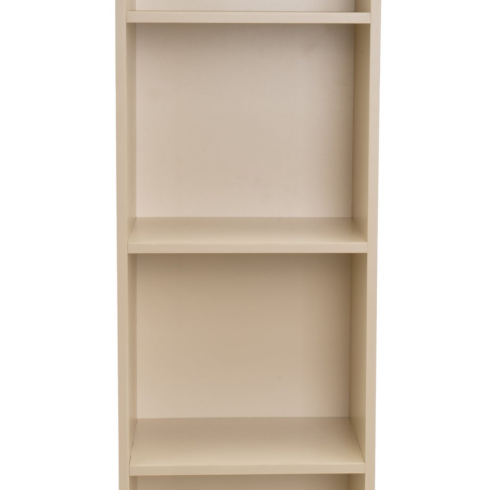 Estantería Mei de 4 baldas beige de 30x24x106 cm en tablero laminado hpl
