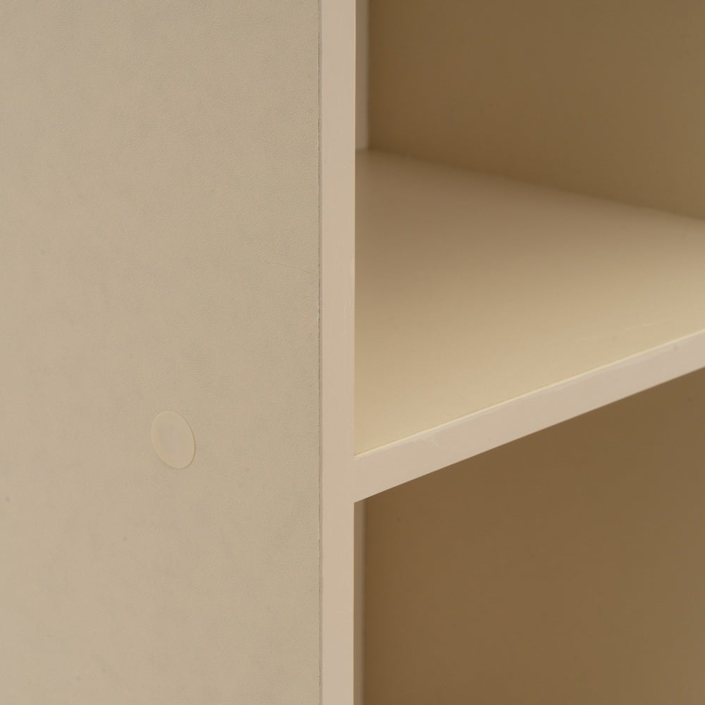 Estantería Mei de 4 baldas beige de 30x24x106 cm en tablero laminado hpl