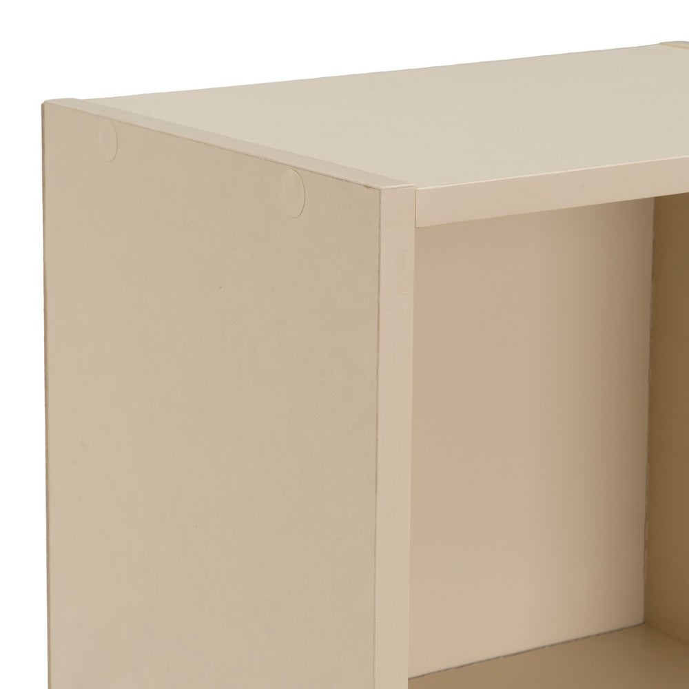 Estantería Mei de 4 baldas beige de 30x24x106 cm en tablero laminado hpl