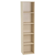 Estantería Mei de 5 baldas beige de 30x24x132 cm en tablero laminado hpl