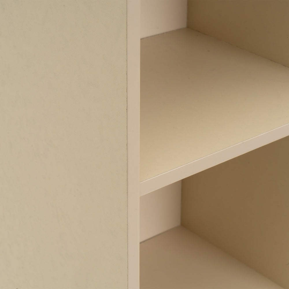 Estantería Mei de 5 baldas beige de 30x24x132 cm en tablero laminado hpl